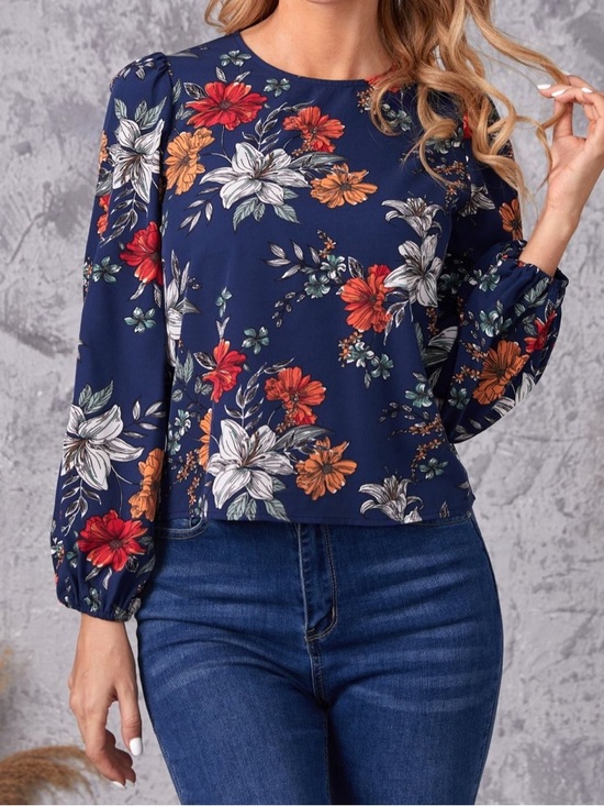 SHEIN Tops - ♥️ SHEIN: Floral Long Sleeve Women's Top